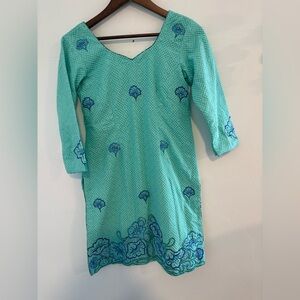 Floral boho embroidered kurta | festival India kurti has room to open kurta